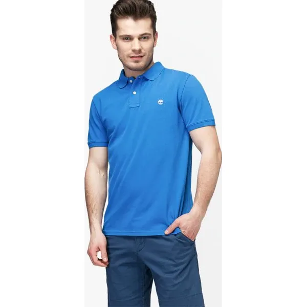 Timberland Polo Merrymeeting Rv Stretch Pique Polo Slim , niebieski, rozmiar M. Niebieskie koszulki polo sportowe Timberland, m, bez wzorów, z bawełny, bez kołnierzyka, bez ramiączek. W wyprzedaży za 179.99 zł.