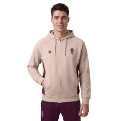Męska lifestyle’owa piłkarska bluza z kapturem Siroko RSG Travel Fullzip Coa. Czerwone bluzy z kapturem SIROKO, m, bez wzorów, z bawełny, z kapturem. Za 222.40 zł.