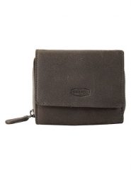 SPARWELL Skórzany portfel "Lyndsey" w kolorze szarobrązowym - 12 x 10 x 3,5 cm rozmiar: onesize. Brązowe portfele SPARWELL, bez wzorów, z materiału. Za 73.99 zł.