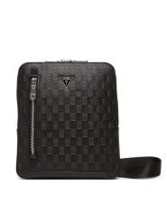 Guess Saszetka HMTODE P5220 Czarny. Czarne saszetki i nerki Guess, z aplikacjami, ze skóry. Za 369.99 zł.
