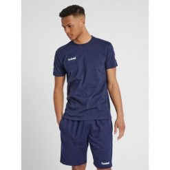 Koszulka sportowa z krótkim rękawem męska Hummel hmlGO cotton. Białe t-shirty sportowe Hummel, bez wzorów, bez ramiączek, do piłki nożnej. Za 67.00 zł.