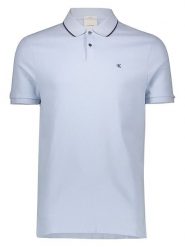 Calvin Klein Koszulka polo w kolorze błękitnym rozmiar: S. Niebieskie koszulki polo CALVIN KLEIN, s, bez wzorów, z bawełny, bez kołnierzyka, bez ramiączek. Za 173.99 zł.