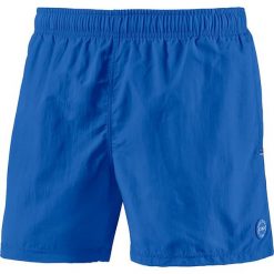 Szorty kąpielowe w kolorze niebieskim. Klapki marki Swimwear. W wyprzedaży za 38.95 zł.