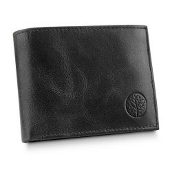 Portfel męski BETLEWSKI BPM-BB-61 CZARNY. Czarne portfele Betlewski, bez wzorów, ze skóry. Za 119.99 zł.