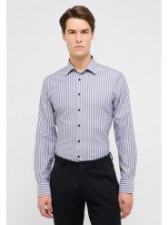 Eterna Koszula - Slim fit - w kolorze biało-szarym rozmiar: 39. Szare koszule Eterna, bez wzorów, z bawełny, bez kołnierzyka, bez ramiączek. Za 122.38 zł.