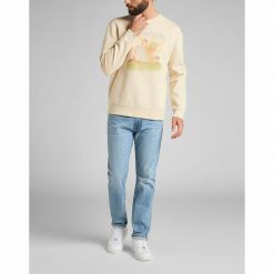LEE CAN'T BUST 'EM SWS BEIGE L80QTJTL 112140867. Brązowe bluzy Lee, l, bez wzorów, bez kaptura. Za 129.99 zł.