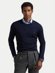 Polo Ralph Lauren Sweter 710946143001 Granatowy Slim Fit. Niebieskie swetry rozpinane Polo Ralph Lauren, m, bez wzorów, z wełny, bez kołnierzyka, bez ramiączek. Za 839.99 zł.