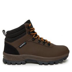 Trekkingi Campus. Brązowe botki sznurowane Campus, bez wzorów, bez obcasa, bez zapięcia. Za 219.99 zł.