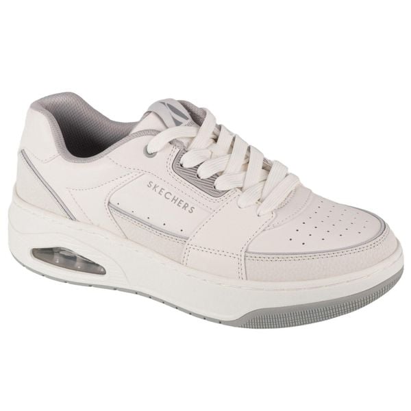 Buty sportowe Sneakersy męskie, Skechers Uno Court - Low-Post. Białe buty sportowe casual Skechers, bez wzorów, z materiału, bez zapięcia. Za 309.99 zł.