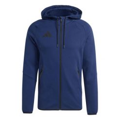 Bluza męska adidas Tiro 26 Travel Sweat Hoodie. Niebieskie bluzy z kapturem Adidas, m, bez wzorów, z bawełny, z kapturem. Za 317.90 zł.