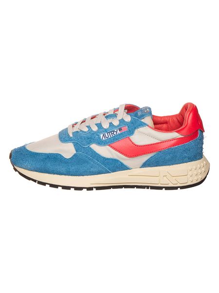 AUTRY Skórzane sneakersy "Reelwind Low" w kolorze czerwono-błękitnym rozmiar: 42. Niebieskie buty sportowe casual AUTRY, bez wzorów, z materiału, bez zapięcia. Za 459.04 zł.