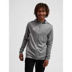 Bluza z kapturem sportowa Hummel Authentic Poly Zip Hoodie. Szare bluzy z kapturem Hummel, s, bez wzorów, z kapturem. Za 251.50 zł.