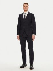 BOSS Garnitur 50538032 Granatowy Slim Fit. Niebieskie garnitury Boss, m, bez wzorów, z wełny. Za 2,559.00 zł.