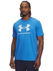 Under Armour Koszulka sportowa w kolorze niebieskim rozmiar: 3XL. Niebieskie t-shirty sportowe Under Armour, bez wzorów, z materiału, bez ramiączek, outdoorowe. Za 74.46 zł.