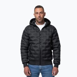 Kurtka zimowa męska Pitbull Fisk Quilted Hooded. Czarne kurtki PITBULL, na zimę, m, bez wzorów, z poliesteru, bez kaptura. Za 279.99 zł.