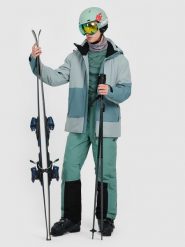 4F Spodnie narciarskie z szelkami membrana Dermizax 20000 męskie - oliwkowe XL. Brązowe spodnie narciarskie i snowboardowe 4F, m, bez wzorów, narciarskie, Dermizax. Za 999.99 zł.