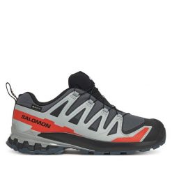 Buty do biegania Salomon. Szare buty do biegania Salomon, bez wzorów, z gore-texu, bez zapięcia, do biegania, gore-tex. Za 479.99 zł.