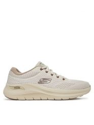 Skechers Sneakersy Arch Fit 2.0- 232700/OFWT Biały. Białe buty sportowe casual Skechers, bez wzorów, z materiału, bez zapięcia. Za 249.99 zł.