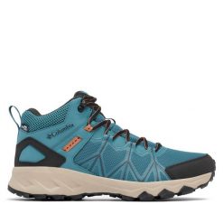 Trekkingi Columbia. Zielone botki sznurowane Columbia, bez wzorów, bez obcasa, bez zapięcia. Za 469.99 zł.
