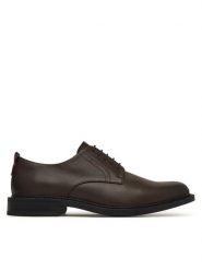 HUGO Półbuty Lysander 50569016 Brązowy ciemny. Brązowe eleganckie półbuty Hugo, bez wzorów, ze skóry, bez obcasa, bez zapięcia. Za 849.99 zł.