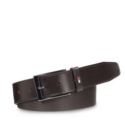 Pasek Męski Tommy Hilfiger. Brązowe paski Tommy Hilfiger, bez wzorów. Za 229.99 zł.