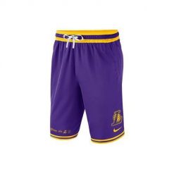 Spodnie koszykarskie męskie Nike Nba Los Angeles Lakers. Fioletowe szorty Nike, m, bez wzorów, z materiału, sportowe. Za 357.00 zł.