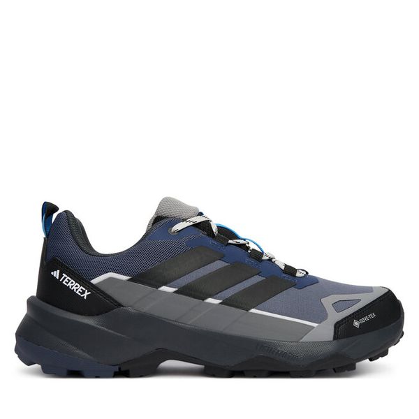 Trekkingi adidas. Szare buty trekkingowe Adidas, bez wzorów, z gore-texu, bez zapięcia. Za 529.99 zł.