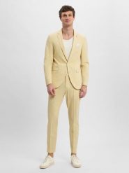 Finshley & Harding London garnitur slim fit - Brixdon-Hoxdon Mężczyźni Slim Fit żółty, 44. Żółte garnitury Finshley & Harding London, m, bez wzorów. Za 1,199.95 zł.