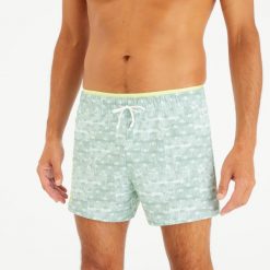 Szorty krótkie pływackie męskie Nabaiji 100 Cray. Zielone odzież kąpielowa NABAIJI, m, bez wzorów, z elastanu, sportowe. Za 79.99 zł.