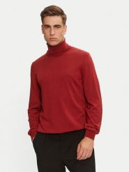 Boss Golf Musso-P 50468262 Czerwony Slim Fit. Czerwone golfy Boss, m, bez wzorów, z wełny, bez kołnierzyka, bez ramiączek. Za 419.99 zł.