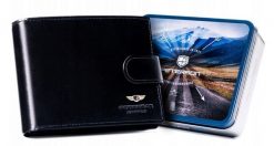 Portfel skórzany Peterson [DH] PTN 22305L-VT czarny. Czarne portfele Peterson, bez wzorów, ze skóry. Za 104.00 zł.