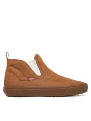 Vans Sztyblety Mid-Slip Insulated VN000V7ZGWT1 Brązowy. Brązowe botki sznurowane Vans, bez wzorów, ze skóry, bez obcasa, bez zapięcia. Za 519.99 zł.