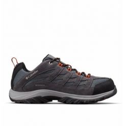 Buty trekkingowe męskie Columbia Crestwood. Szare buty turystyczne Columbia, z aplikacjami, z jeansu, bez zapięcia, trekkingowe. Za 504.00 zł.