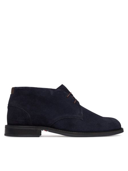Tommy Hilfiger Trzewiki Corporate Dressy Suede Lace Boot FM0FM05951 Granatowy. Niebieskie botki sznurowane Tommy Hilfiger, bez wzorów, ze skóry, bez obcasa, bez zapięcia. Za 649.99 zł.