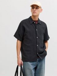 Jack & Jones Koszula "Ornantucket" w kolorze czarnym rozmiar: S. Czarne koszule Jack & Jones, s, bez wzorów, z bawełny, bez kołnierzyka, bez ramiączek. Za 69.91 zł.