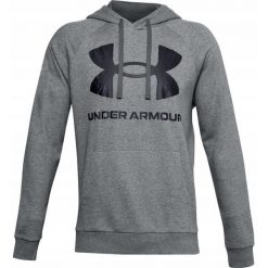 Bluza fitness męska Under Armour Rival Fleece Big Logo HD. Czarne bluzy bez kaptura Under Armour, m, bez wzorów, bez kaptura. Za 199.00 zł.