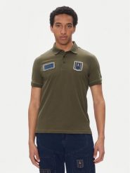 Aeronautica Militare Polo 251PO1851P344 Khaki Regular Fit. Brązowe koszulki polo Aeronautica Militare, m, bez wzorów, z bawełny, bez kołnierzyka, bez ramiączek. Za 339.99 zł.
