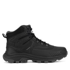 Trekkingi Hunter. Czarne botki sznurowane Hunter, bez wzorów, bez obcasa, bez zapięcia. Za 379.99 zł.