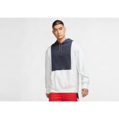 Bluza męska nike air jordan legacy 1 pullover hoodie white. Białe bluzy Nike, m, bez wzorów, z bawełny, bez kaptura. Za 379.00 zł.