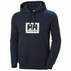 Bluza z kapturem Helly Hansen box. Niebieskie bluzy Helly Hansen, bez wzorów, z bawełny, z kapturem. W wyprzedaży za 298.25 zł.