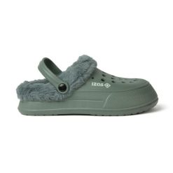 Ciepłe domowe kapcie CONCORD z ciepłym futerkiem i wkładką z pianki EVA. Zielone buty trekkingowe Izas, bez wzorów, bez zapięcia. Za 139.09 zł.