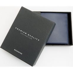 Skórzany portfel - Granatowy. Portfele marki Reserved. Za 79.99 zł.