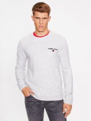 Tommy Jeans Sweter DM0DM17756 Szary Regular Fit. Szare swetry rozpinane Tommy Jeans, l, bez wzorów, z jeansu, bez kołnierzyka, bez ramiączek. Za 609.99 zł.