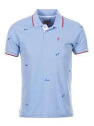 Peak Mountain Koszulka polo "Clamar" w kolorze błękitnym rozmiar: L. Niebieskie koszulki polo Peak Mountain, l, bez wzorów, z bawełny, bez kołnierzyka, bez ramiączek. Za 110.55 zł.