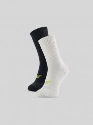 4F Skarpetki długie (2-pack) męskie - multikolor 39-42. Skarpety 4F, bez wzorów, prążkowane. Za 49.99 zł.
