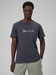 4F T-shirt regular z nadrukiem męski - szary 3XL. Szare t-shirty 4F, m, bez wzorów, z bawełny, bez kołnierzyka, bez ramiączek. Za 59.99 zł.