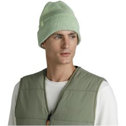 Czapka zimowa wywijana BUFF Knitted Beanie Marin. Zielone czapki zimowe Buff, bez wzorów. Za 123.99 zł.