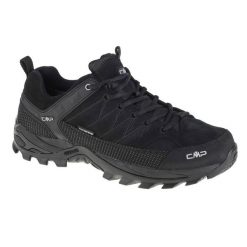 Buty trekkingowe męskie CMP Rigel. Czarne trekkingi CMP, bez wzorów, z materiału, bez zapięcia. Za 399.99 zł.