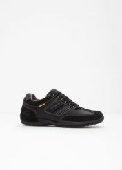 Skórzane sneakersy Camel Active. Czarne buty sportowe casual bonprix, bez wzorów, ze skóry, bez zapięcia. Za 249.99 zł.