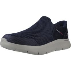 Buty SKECHERS GO WALK FLEX Niebieski. Niebieskie buty trekkingowe Skechers, bez wzorów, z tkaniny, bez zapięcia. Za 385.99 zł.